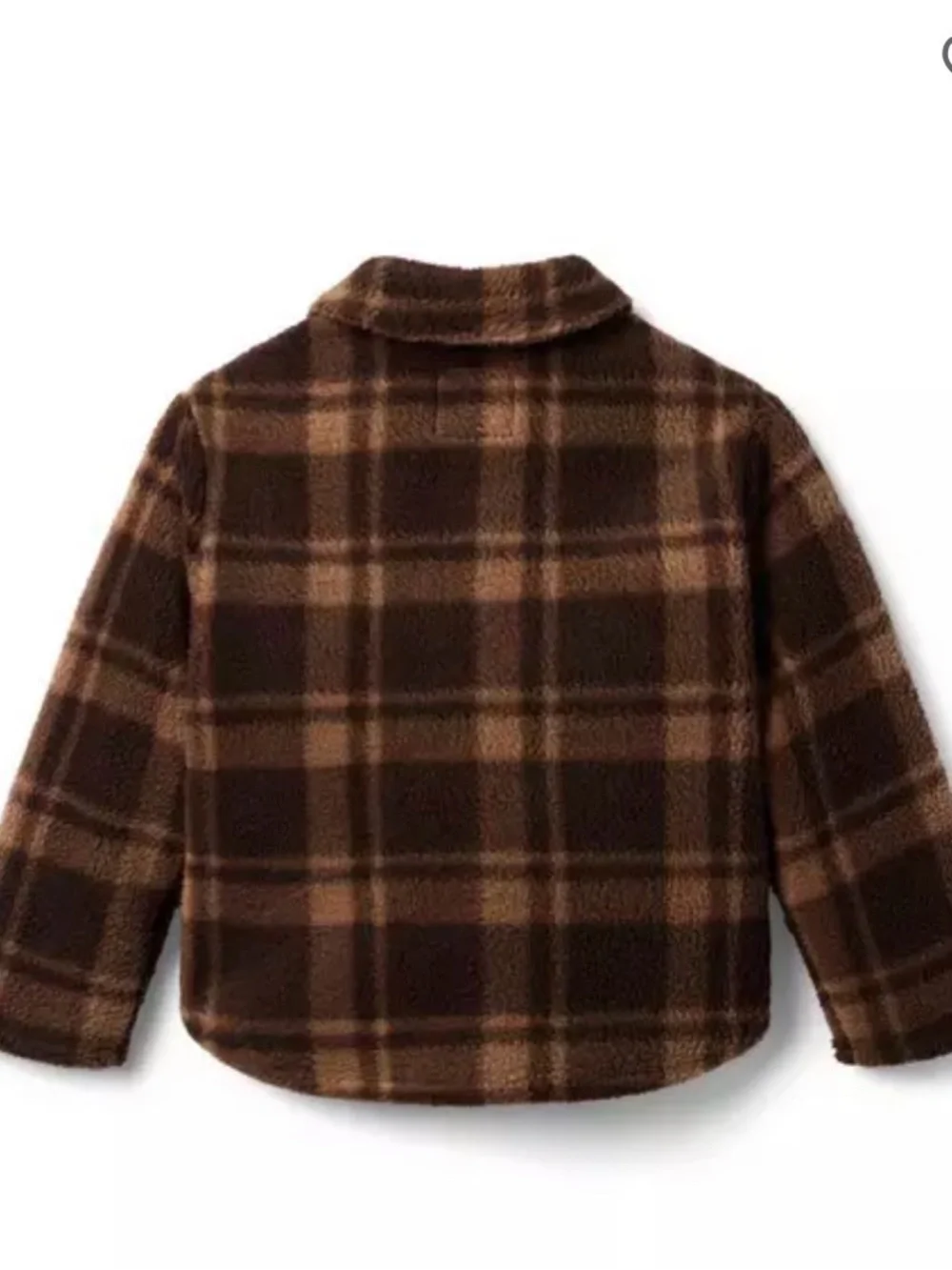 Janie and Jack Brown Plaid Fleece shirt Coat